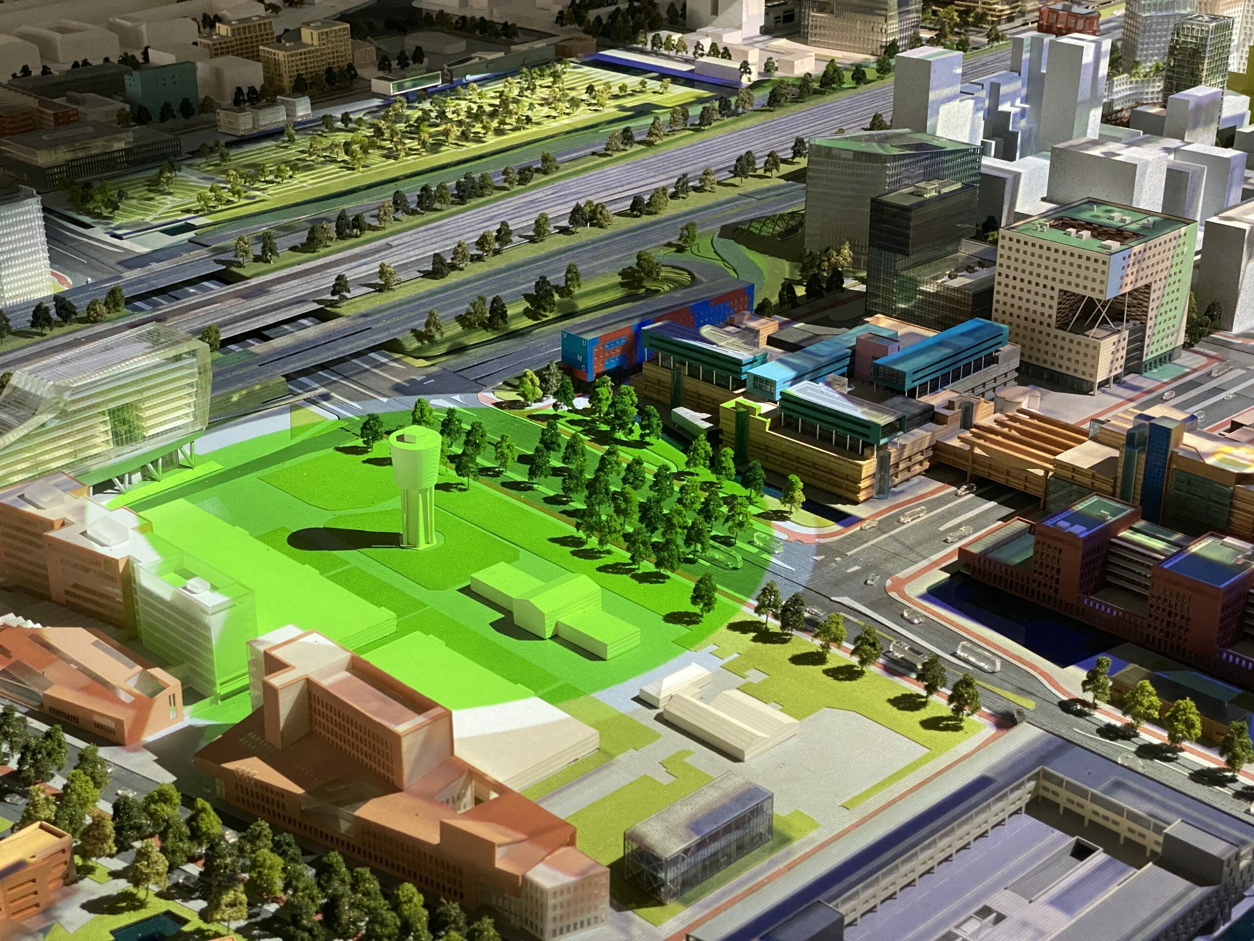 Image for Projectietest op de maquette in het Zuidas bezoekerscentrum